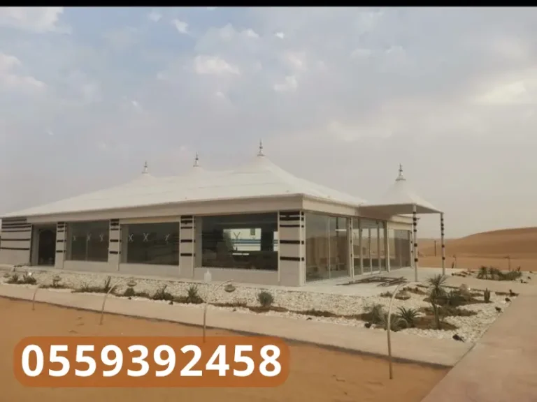تركيب خيام الخبر